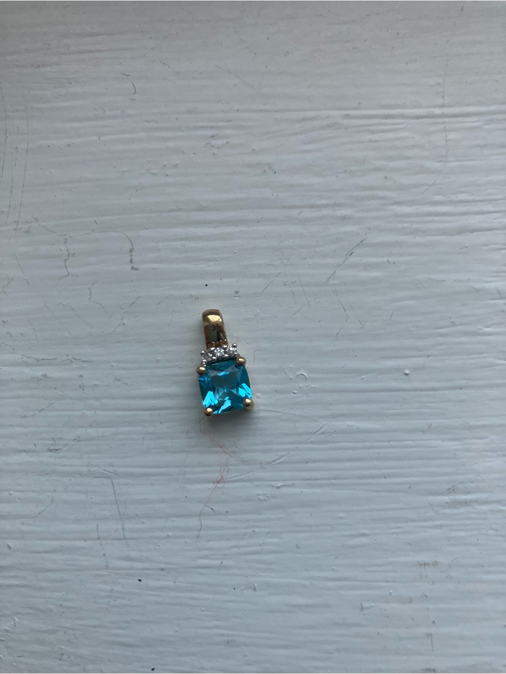 Blue Gold Plated Pendant Charm